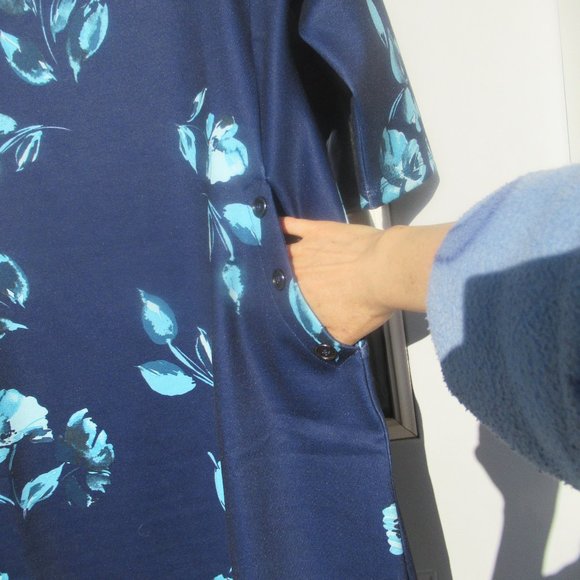 Croft and barrow PETITE floral print dress w Pockets MP - Picture 8 of 17